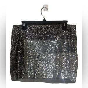 Sequin Silver Skirt